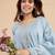 Grey color sophisticated cotton blend fabric embroidered fancy kurta set