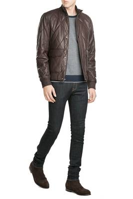 men's genuine lambskin leather biker jacket classic moto zip style premium luxury 1