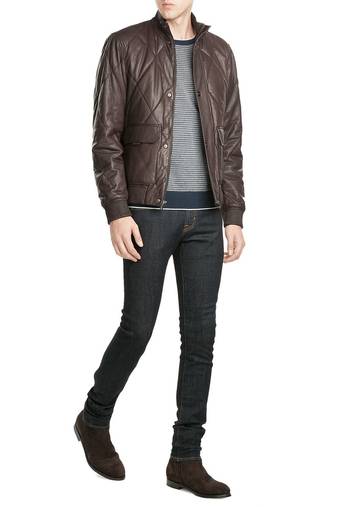 men's genuine lambskin leather biker jacket classic moto zip style premium luxury