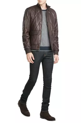 men's genuine lambskin leather biker jacket classic moto zip style premium luxury