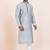 Blue jacquard silk premium designer festive wear kurta pyjama set