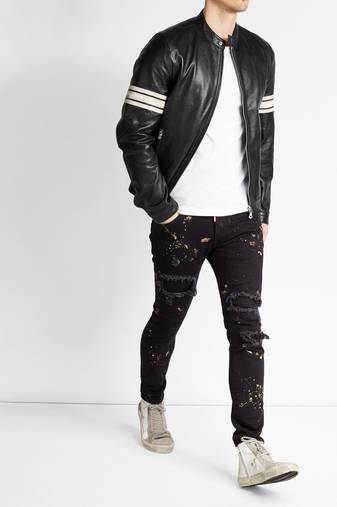 men's genuine lambskin leather biker jacket classic moto zip style premium elite