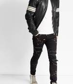 Men's genuine lambskin leather jacket leather motorcycle biker racer style jacket-cl-m82