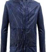 Men's genuine lambskin leather jacket leather motorcycle biker racer style jacket-cl-m83