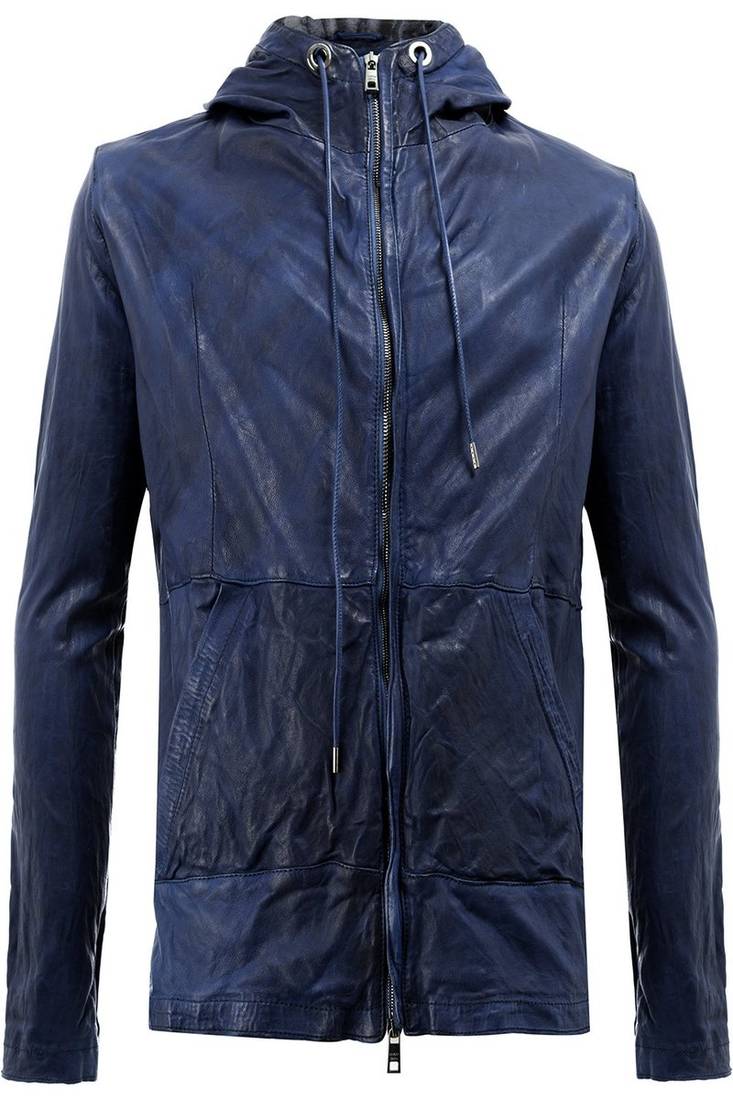Men's genuine lambskin leather jacket leather motorcycle biker racer style jacket-cl-m83