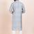 Blue jacquard silk premium designer festive wear kurta pyjama set