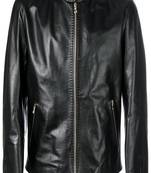 Men's genuine lambskin leather jacket leather motorcycle biker racer style jacket-cl-m85