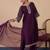 Wine color sophisticated silk blend fabric embroidered fancy kurta set