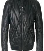 Men's genuine lambskin leather jacket leather motorcycle biker racer style jacket-cl-m86