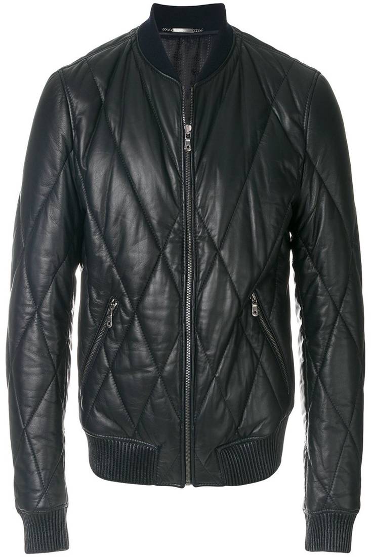 Men's genuine lambskin leather jacket leather motorcycle biker racer style jacket-cl-m86