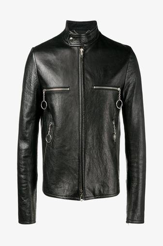 men's genuine lambskin leather biker jacket classic moto zip style premium original
