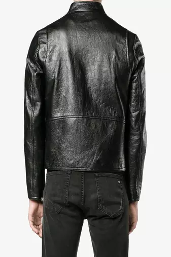 men's genuine lambskin leather biker jacket classic moto zip style premium original