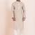 Brown cotton jacquard  premium designer festive wear kurta pyjama set