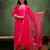 Pink color silk blend fabric designer embroidery work graceful designer kurta set for girls