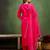 Pink color silk blend fabric designer embroidery work graceful designer kurta set for girls
