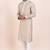 Brown cotton jacquard  premium designer festive wear kurta pyjama set