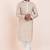 Brown cotton jacquard  premium designer festive wear kurta pyjama set