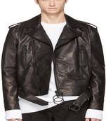 Men's genuine lambskin leather jacket leather motorcycle biker racer style jacket-cl-m93