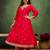 Pink color silk blend fabric designer embroidery work graceful designer kurta set for girls