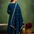 Teal color silk blend fabric designer embroidery work graceful designer kurta set for girls