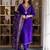Purple color silk blend fabric designer embroidery work graceful designer kurta set for girls