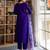 Purple color silk blend fabric designer embroidery work graceful designer kurta set for girls