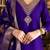 Purple color silk blend fabric designer embroidery work graceful designer kurta set for girls