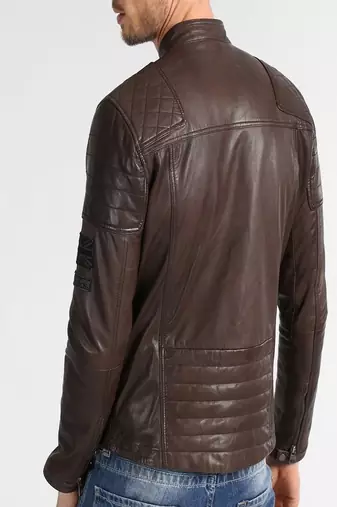 men's genuine lambskin leather biker jacket classic moto zip style exclusive modern