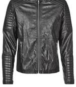 Men's genuine lambskin leather jacket leather motorcycle biker racer style jacket-cl-m101