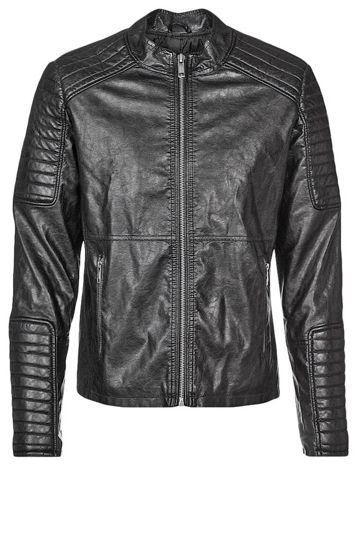 Men's genuine lambskin leather jacket leather motorcycle biker racer style jacket-cl-m101