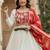 Off white color rich girlie looks silk   fabric embroidered readymade partywear suit for girl