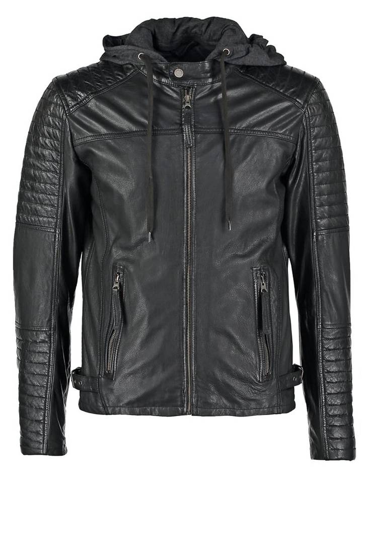 Men's genuine lambskin leather jacket leather motorcycle biker racer style jacket-cl-m102