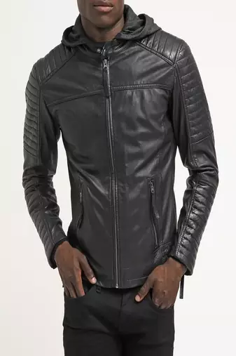 men's genuine lambskin leather biker jacket classic moto zip style exclusive authentic