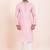Pink cotton jacquard  premium designer festive wear kurta pyjama set