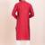 Red cotton jacquard  premium designer festive wear kurta pyjama set