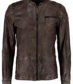 Men's genuine lambskin leather jacket leather motorcycle biker racer style jacket-cl-m103