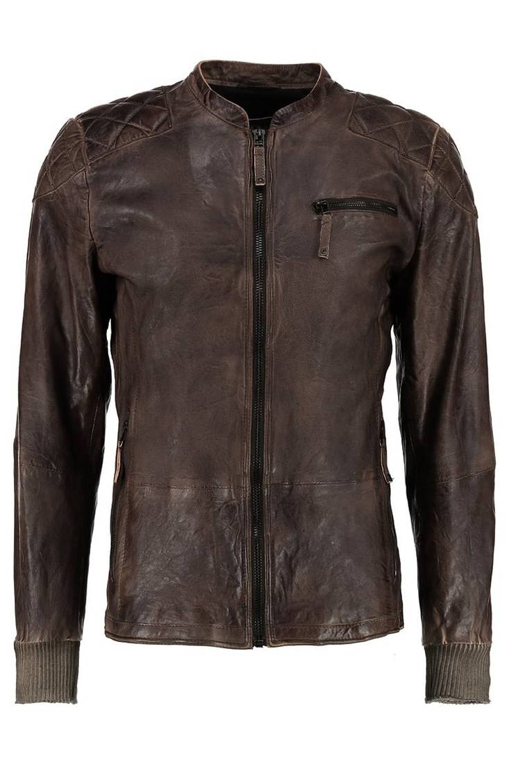 Men's genuine lambskin leather jacket leather motorcycle biker racer style jacket-cl-m103