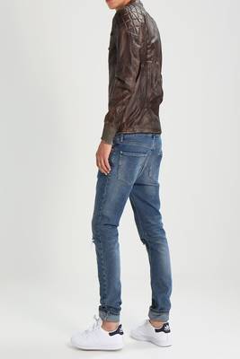 men's genuine lambskin leather biker jacket classic moto zip style exclusive genuine 2
