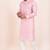 Pink cotton jacquard  premium designer festive wear kurta pyjama set