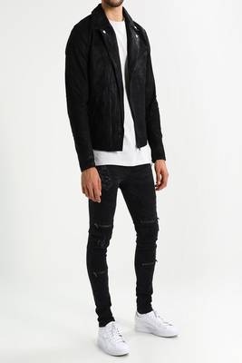 men's genuine lambskin leather biker jacket classic moto zip style exclusive superior 3