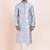 Blue jacquard silk premium designer festive wear kurta pyjama set