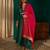 Green color rich girlie looks silk slub fabric embroidered readymade partywear suit for girl