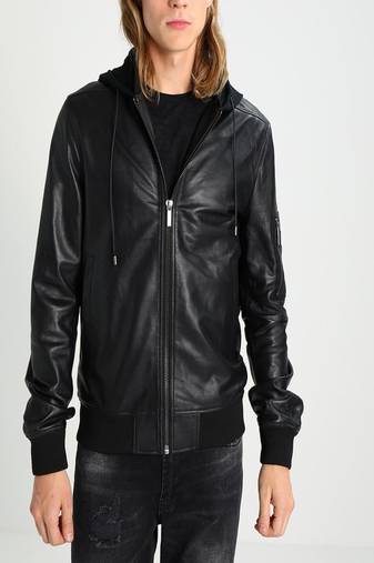 Men's genuine lambskin leather jacket leather motorcycle biker racer style jacket-cl-m104