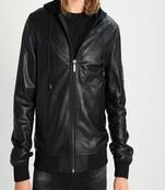 Men's genuine lambskin leather jacket leather motorcycle biker racer style jacket-cl-m104