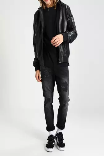 men's genuine lambskin leather biker jacket classic moto zip style exclusive refined