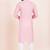 Pink cotton jacquard  premium designer festive wear kurta pyjama set