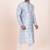Blue jacquard silk premium designer festive wear kurta pyjama set