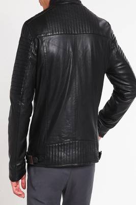 men's genuine lambskin leather biker jacket classic moto zip style exclusive elegant 2