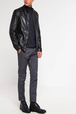 men's genuine lambskin leather biker jacket classic moto zip style exclusive elegant 3