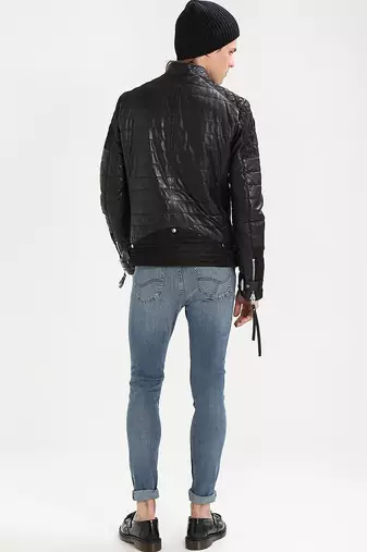 men's genuine lambskin leather biker jacket classic moto zip style exclusive sophisticated